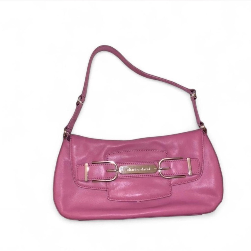 Charles David Pink Leather Clutch Mini Shoulder Bag